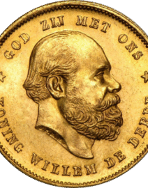 10-gulden-nyderland-karalyst-willem-iii-auksin-moneta