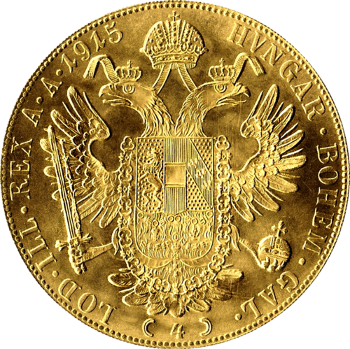 4 dukatai Franz Joseph I – Austrijos auksinė moneta – kitas vaizdas